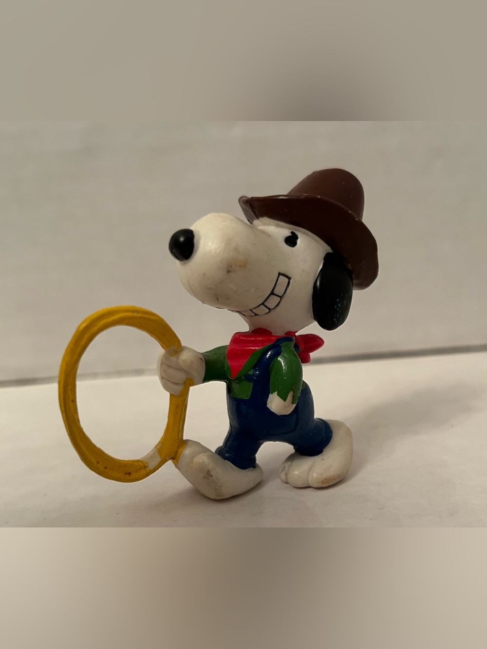 Vintage Snoopy Cowboy PVC
Figure Yellow Hat Lasso Blue
Jeans Peanuts Toy